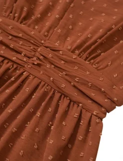 Women's Midi Dress Casual Dress Swing Dress A Line Dress Stylish Basic Casual Vacation Daily Regular Fit Plain Short Sleeve V Neck Light Green Red Summer Spring