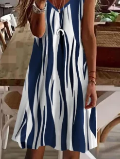 Women's Midi Dress Casual Dress Strap Dress Mini Dress Petite Dress Sundress Stylish Basic Sexy Vacation Daily Holiday Regular Fit Striped Sleeveless V Neck Black Wine Blue Green Summer Spring
