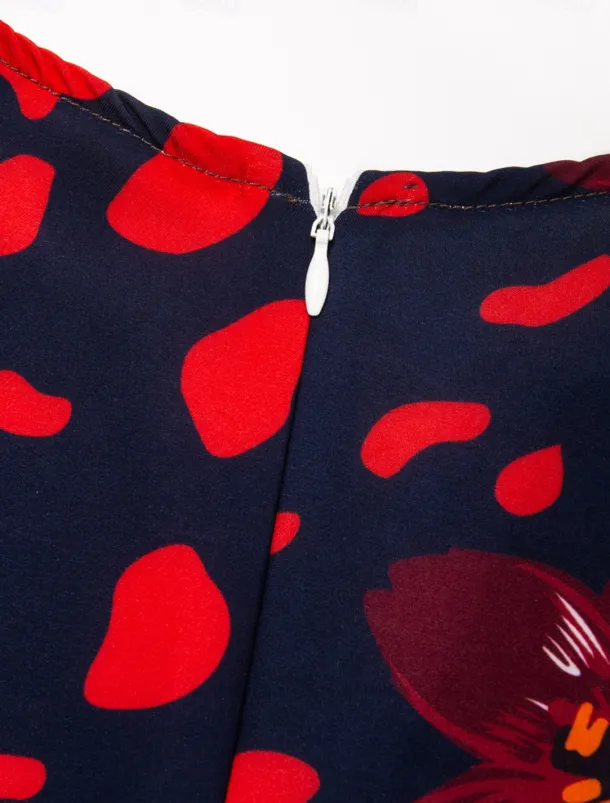 Women's Midi Dress Shift Dress Sundress Floral Pocket Print V Neck Date Vacation Short Sleeve Summer Spring