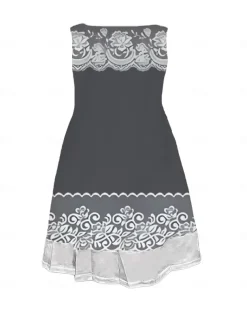 Women's Midi Dress Tank Dress Fashion Classic Outdoor Daily Weekend Regular Fit Graphic Geometric Sleeveless Crew Neck Light Grey Spring Fall