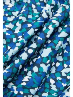 Women's Mid-Length Dress Short Sleeve V-neck Floral Print Bohemian Style Comfortable Beach Vacation Wear Blue White Summer Spring Clothing Apparel