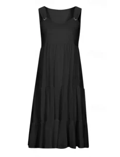 Women's Mini Dress Casual Dress Slip Dress Stylish Basic Casual Vacation Daily Regular Fit Plain Sleeveless V Neck Black White Yellow Pink Summer Spring