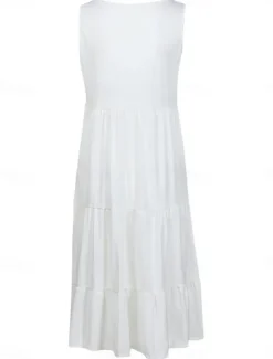 Women's Mini Dress Casual Dress Slip Dress Stylish Basic Casual Vacation Daily Regular Fit Plain Sleeveless V Neck Black White Yellow Pink Summer Spring