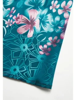 Women's Mini Dress Petite Dress Sundress A Line Dress Summer Dress Fashion Streetwear Modern Outdoor Vacation Daily Loose Fit Floral Short Sleeve Sweetheart Silver Blue Dark Green Fuchsia