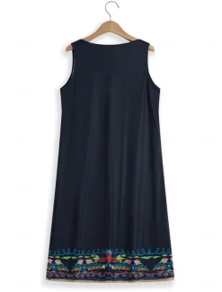 Women's Mini Dress Petite Dress T Shirt Dress Tee Dress Sundress Summer Dress Fashion Modern Mature Outdoor Vacation Casual Regular Fit Floral Sleeveless Split Neck Yellow Purple Summer