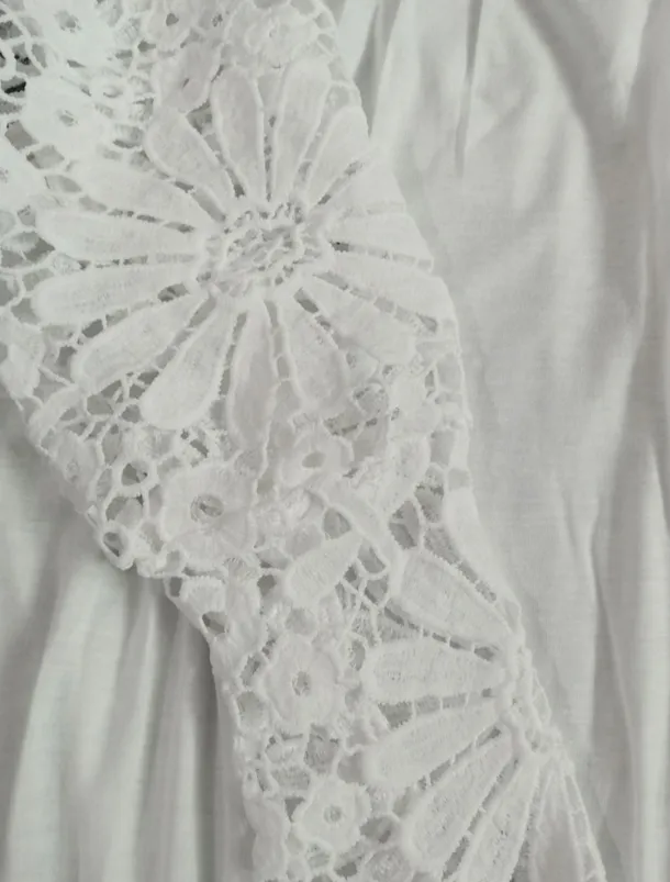 Women's Mini Dress White Dress Casual Dress White Lace Wedding Dress Fashion Modern Mature Vacation Daily Holiday Regular Fit Plain Long Sleeve Crew Neck Black White Summer Spring Fall Autumn