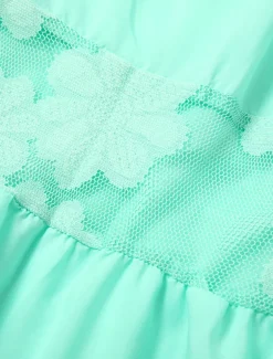 Women's Mini Dress White Dress Graduation Dress Lace Dress Boho Dress Stylish Basic Modern Vacation Loose Fit Pure Color Half Sleeve Crew Neck Black White Green Light Blue Summer Spring