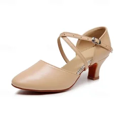 Women's Modern Shoes Party Evening Prom Practice Comfort Shoes Heel Solid Color High Heel Round Toe Buckle Adults' Dark Red Black Almond