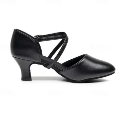 Women's Modern Shoes Party Evening Prom Practice Comfort Shoes Heel Solid Color High Heel Round Toe Buckle Adults' Dark Red Black Almond