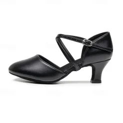 Women's Modern Shoes Party Evening Prom Practice Comfort Shoes Heel Solid Color High Heel Round Toe Buckle Adults' Dark Red Black Almond