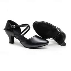 Women's Modern Shoes Party Evening Prom Practice Comfort Shoes Heel Solid Color High Heel Round Toe Buckle Adults' Dark Red Black Almond