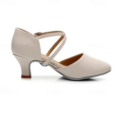 Women's Modern Shoes Party Evening Prom Practice Comfort Shoes Heel Solid Color High Heel Round Toe Buckle Adults' Dark Red Black Almond