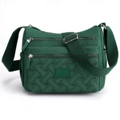 Women's Multi-Pocket Nylon Crossbody Bag – Lightweight Waterproof Shoulder Purse for Travel, Work & Daily Use