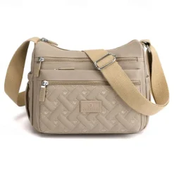 Women's Multi-Pocket Nylon Crossbody Bag – Lightweight Waterproof Shoulder Purse for Travel, Work & Daily Use