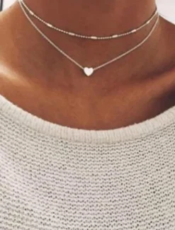 Women's necklace Chic & Modern Fashion Street / Multilayer Layered Heart Choker Necklaces/ Dailywear / Spring / Summer / Fall / Winter