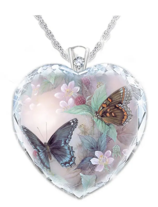 Women's necklace Vintage Outdoor Butterfly Necklaces / Spring / Summer / Fall / Winter / Red