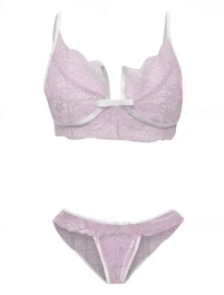 Women'S New Sexy Lingerie Flirtatious Three-Point High Elastic Female Lace Suit Erotic Underwear Home Outfits