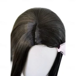 Women's Nezuko Cosplay Wig Long Black Gradient Orange Wave Hair Halloween Wigs