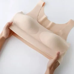 Women's No Steel Ring Bra Yoga Sports Sleep Plus Size Plain Stretchy Vest