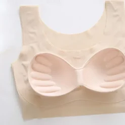 Women's No Steel Ring Bra Yoga Sports Sleep Plus Size Plain Stretchy Vest