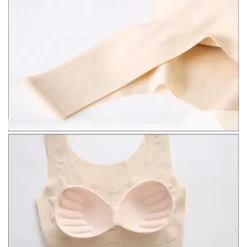 Women's No Steel Ring Bra Yoga Sports Sleep Plus Size Plain Stretchy Vest