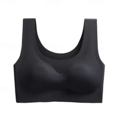 Women's No Steel Ring Bra Yoga Sports Sleep Plus Size Plain Stretchy Vest