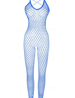 Women's Normal Bodysuit Sexy Solid Color Sleeveless Backless Cut Out Home Holiday Skinny Black White Pink All Seasons