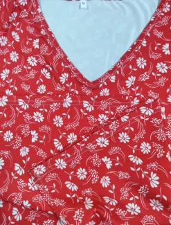 Women's Normal EU / US Size Mini Dress Long Sleeve Boho Dress Sundress Elegant Dress Elegant Bohemia Tropical Flutter Sleeve Party Casual Daily Form Fit Floral Short Sleeve V Neck Red Dusty Blue