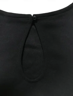 Women's Normal Jumpsuit Elegant Solid Color Long Sleeve Crew Neck Lace up High Waist Work Street Regular Fit Black Apricot Fall