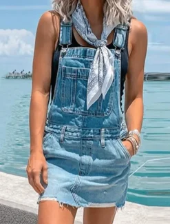 Women's Normal Jumpsuit Streetwear Solid Color Sleeveless Square Neck Buttons Pocket Street Daily Regular Fit Red Blue Green Summer