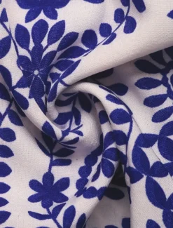 Women's Normal Romper Active Floral Short Sleeve Square Neck Pocket High Waist Vacation Daily Regular Fit Blue Summer