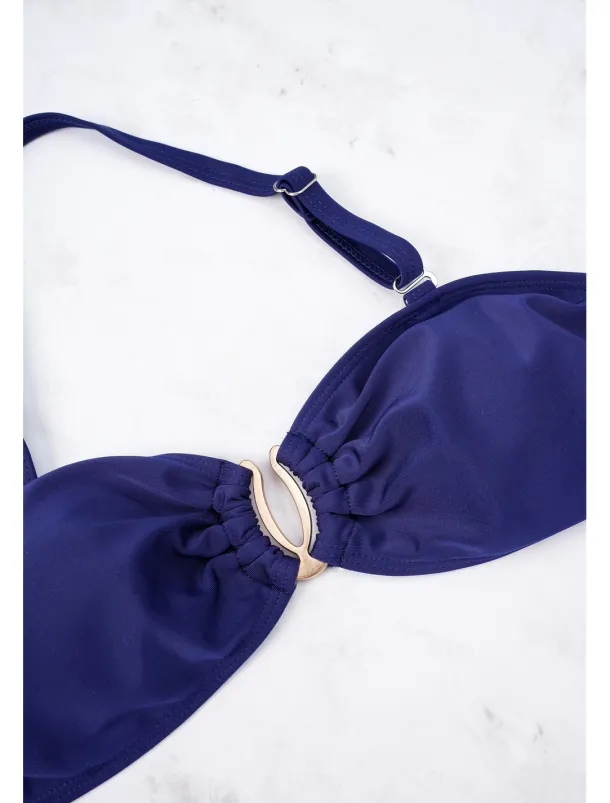 Women's Normal Swimwear Bikini Swimsuit 2 Piece Beach Wear Summer Plain Sleeveless Bathing Suits