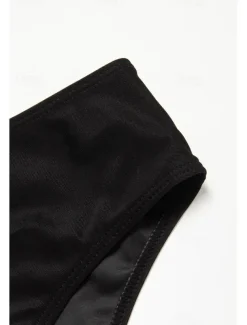 Women's Normal Swimwear Tankini 2 Piece Swimsuit 2 Piece Modest Swimwear Bandeau Strapless Vacation Beach Wear Solid Color Strap Sleeveless Bathing Suits