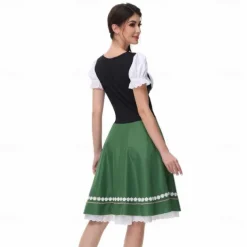 Women's Oktoberfest Beer Dirndl Trachtenkleider Maid Bavarian German Wiesn Traditional Style Cloth Dress for Oktoberfest