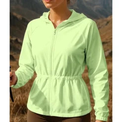 Women's Outdoor Jacket Hiking Jacket Raincoat Outdoor Sun Protection Windproof Breathable Quick Dry Hiking Outfits Hiking Clothes Spring Autumn / Fall Jacket Tennis Golf Running Solid Color White Sky