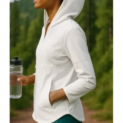 Women's Outdoor Jacket Hiking Jacket Outdoor Sun Protection Breathable Quick Dry Lightweight Hiking Outfits Hiking Clothes Spring Autumn / Fall Jacket Tennis Golf Running Solid Color White Pink Green