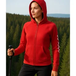 Women's Outdoor Jacket Hiking Jacket Outdoor Breathable Quick Dry Lightweight Elastic Hiking Outfits Hiking Clothes Spring Autumn / Fall Jacket Tennis Golf Running Solid Color Red Orange Brown