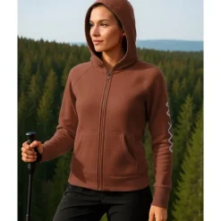 Women's Outdoor Jacket Hiking Jacket Outdoor Breathable Quick Dry Lightweight Elastic Hiking Outfits Hiking Clothes Spring Autumn / Fall Jacket Tennis Golf Running Solid Color Red Orange Brown