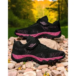 Women's Outdoor Sports Hiking Shoes, Breathable Flyknit Material and Lightweight, Ideal for Hiking, Camping and Outdoor Activities