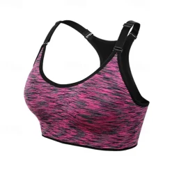 Women's Padded Bra Crew Neck Weight Loss Comfortable Freedom Racerback Sleeveless Light Support Sports Camo / Camouflage Sports Bra Bra Top For Gym Workout Dance Running Slim Activewear