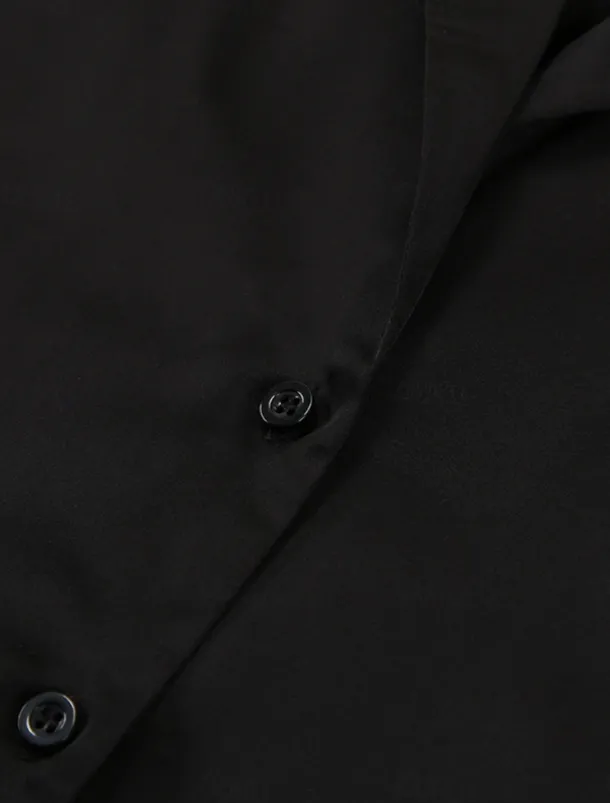 Women's Pajama Set Casual Comfort Pure Color Button Up Elastic Waist Shirt Pant Home Daily Long Sleeve Shirt Collar Black Green Summer Spring Fall Regular Fit