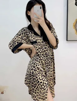 Women's Pajamas Active Home Crew Neck HZX-9616 Summer Spring