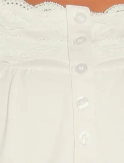 Women's Pajamas Nightgown Dress Pure Color Simple Basic Casual Home Daily Bed Cotton Breathable Square Neck Short Sleeve Dress Button Summer Spring Home Outfits