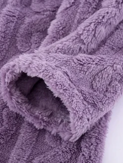 Women's Pajamas Nightgown Pure Color Simple Comfort Comfrt Home Fleece Crew Neck Spring Fall Home Outfits