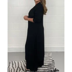 Women's Pajamas Pajama Top and Pant Sets 2 Pieces Pure Color Fashion Casual Soft Home Daily Bed Breathable V Wire Long Sleeve T shirt Tee Pant Summer Spring