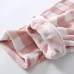 Women's Pajamas Pants Nighty Pjs 1 PCS Grid / Plaid Fashion Simple Comfort Party Home Bed Flannel Warm Breathable Long Pant Elastic Waist Print Pocket Fall Winter Home Outfits