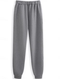 Women's Pajamas Set Fleece Lined 2 Pieces Sweatshirt Tracksuits Pants Fluffy Pyjama Set Long Sleeve Top and Pant Text Print Comfort Casual Home Wear Drawstring Solid Cozy Winter