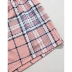 Women's Pajamas Sets Heart Grid / Plaid Fashion Comfort Home Daily Bed Breathable Crew Neck Short Sleeve T shirt Tee Shorts Elastic Waist Summer Spring Home Outfits