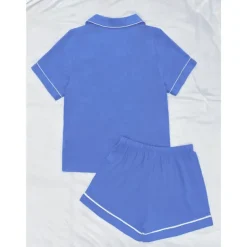 Women's Pajamas Sets Pure Color Fashion Comfort Home Daily Bed Rayon Breathable Lapel Short Sleeve Shirt Shorts Button Pocket Summer Spring Home Outfits