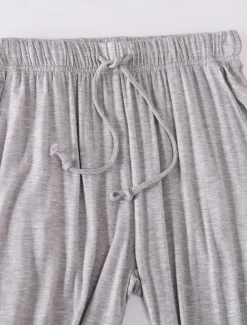 Women's Pajamas Sets Pure Color Simple Comfort Home Daily Bed Modal Breathable Crew Neck Short Sleeve T shirt Tee Pant Chest pads Summer Home Outfits